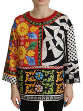 Dolce & Gabbana Multicolor Printed Baroque Loose Long Sleeve -   -  Dolce & Gabbana.